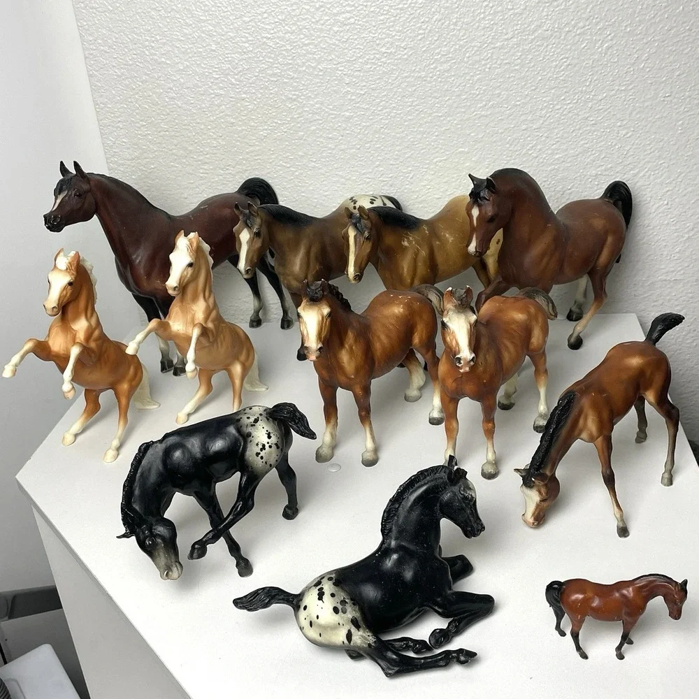 Vintage BREYER Horses Toy Model Figures Mixed LOT of 12 Various Sizes